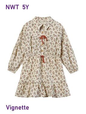 Vignette Floral Fall Winter woven dress size 5